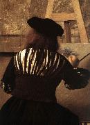 VERMEER VAN DELFT, Jan The Art of Painting (detail) eqt oil